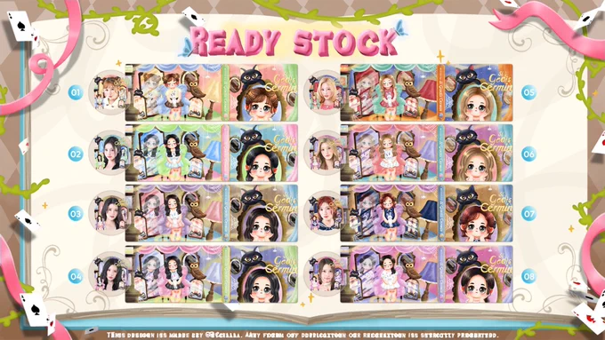 ♡ ۫ ⊹ format order : GADIS CERMIN🪞 ꒱ ۫ 
 
💸 40.000 (3 ava png   1 header)
 
Nomor layout: 
 Replace Text 
1. Si Gadis Cermin (3 kata pendek) :
2. Written by:
3. Si Gadis Cermin (tengah) :
4. 01 : 

‎Note: tolong isi semua bagian serta sesuaikan panjang pendek katanya, teks ava akan otomatis disesuaikan dengan yang ada pada header, terima kasih