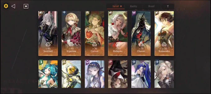 ALT: Sentinel, Kiperina, Corvus, Rubuska, Charon, Kasandra, Hissabeth, Ulrich, Mercuria, Melania, Voyager, Matilda