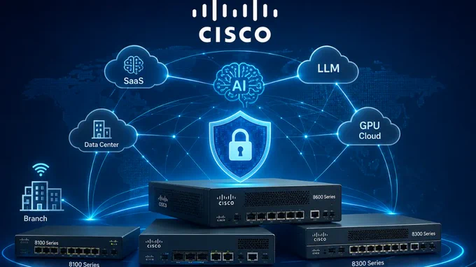 A comprehensive reworking of Cisco’s business networking strategy was announced at the Cisco Live Conference 2026, along with the introduction of a new “AI-ready” branch architecture intended to address the particular requirements of artificial intelligence workloads. The announcement focuses on a complete overhaul of the Cisco Secure Router lineup, including a first-of-its-kind quantum-era security suite to guard against upcoming cryptographic threats and “AgenticOps” to automate intricate network activities.
Hub-and-Spoke’s End: Handling the AI Traffic Transition
A fundamental shift in the type of corporate data flow is the driving force behind this architectural transformation. The intricacy of AI is overwhelming existing Wide Area Network (WAN) infrastructures, which were initially designed for straightforward hub-and-spoke configurations, according to Lee Peterson, VP of Product Management for Secure WAN at Cisco.