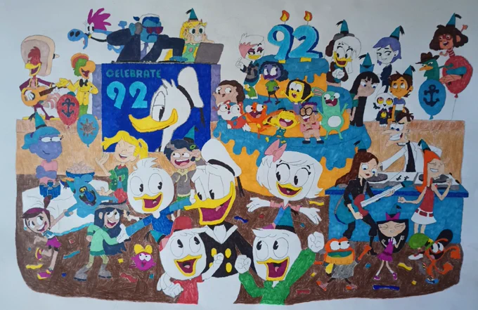 Donald Duck celebrates his 92nd birthday in Duckburg with his family and a bunch of Disney TVA crossovers having a wonderful party celebration in his houseboat. Characters appearing: DuckTales: Donald Duck, Huey, Dewey, Louie, Webby Vanderquack, Della Duck, Lena Sabrewing, Violet Sabrewing, Panchito Pistoles, and José Carioca; Big City Greens: Cricket Green, Tilly Green, Remy Remington, Gloria Sato, and Vasquez; Phineas and Ferb: Candace Flynn, Isabella Garcia-Shapiro, Stacy Hirano, Perry The Platypus, Dr. Heinz Doofenshmirtz, and Vanessa Doofenshmirtz; Wander Over Yonder: Wander and Sylvia; Star Vs. The Forces Of Evil: Star Butterfly; Amphibia: Sasha Waybright, Marcy Wu, Hop Pop Plantar, and Polly Plantar; The Owl House: Luz Noceda, Amity Blight, and King Clawthrone; The Ghost and Molly McGee: Molly McGee, Scratch, and Libby Stein-Torres; Kiff: Kiff Chatterley, Barry Buns, Trevor Angstrom, and Candle Fox; Primos: Tater Ramirez Humphrey