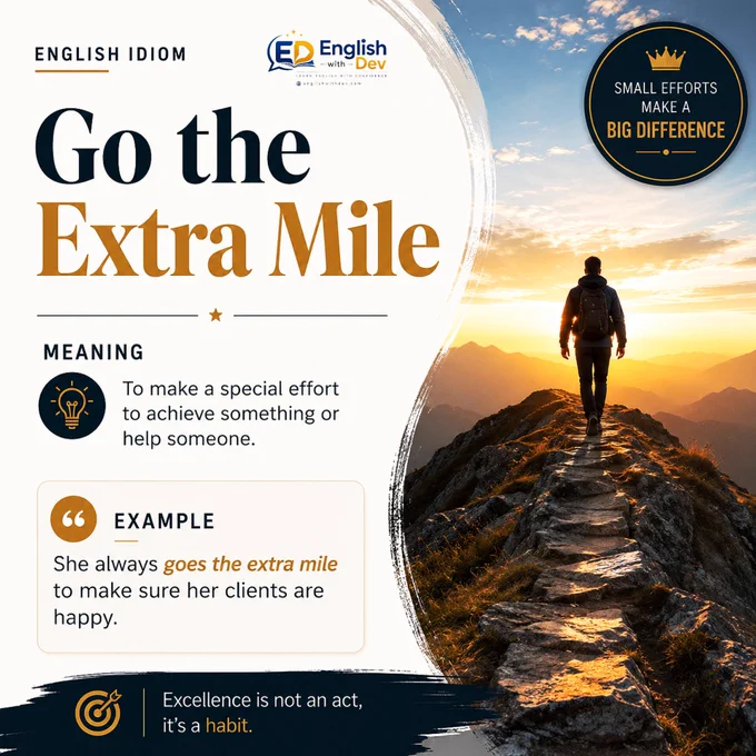 Idiom Go the Extra Mile