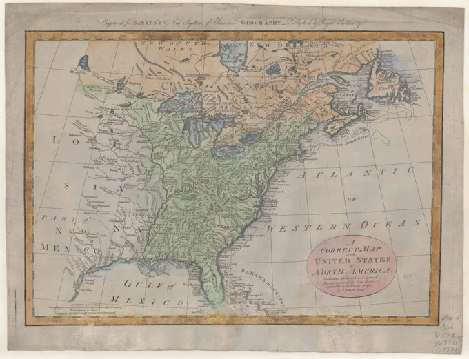 Scan of U.S. map from 1874. 