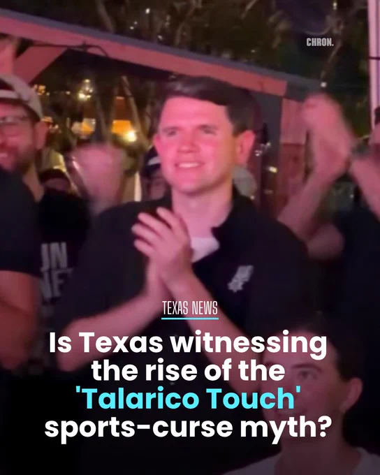 James Talarico. After the Spurs Game 3 win in the NBA Finals, Texans might have a new sports good luck charm after Talarico was spotted at a Spurs watch party.