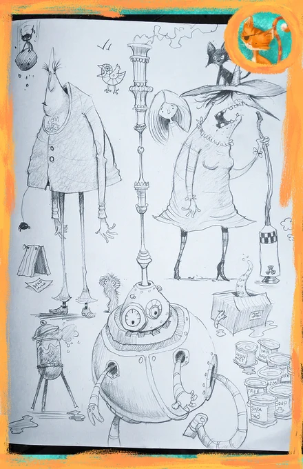 sketches by andy catling illustration