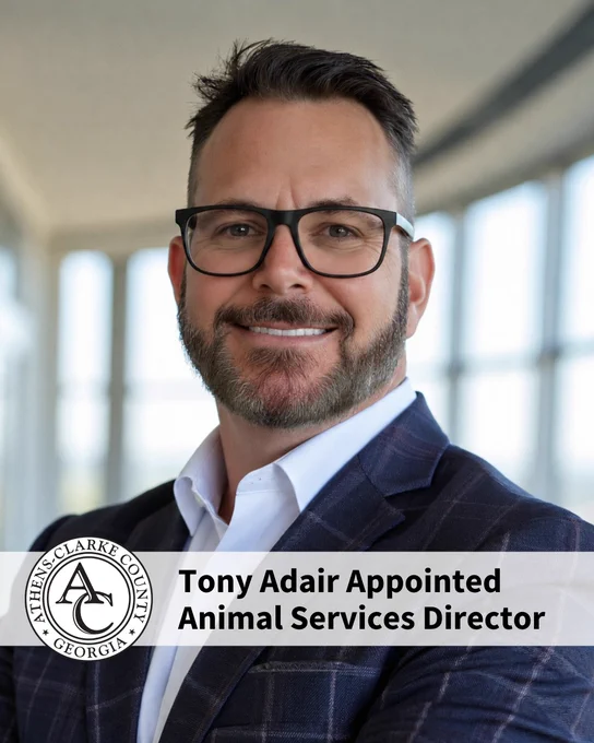 A headshot of newly appointed ACCGov Animal Services Director, Tony Adair.