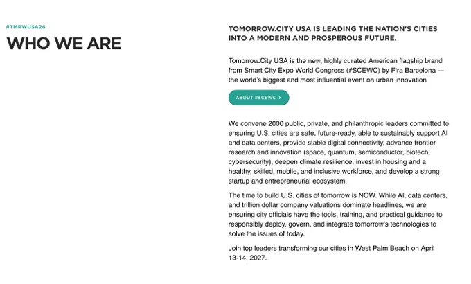 Tomorrow city USA about statement