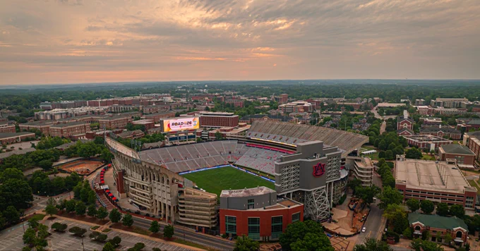 Aerial image of Jordan-Hare Stadium.