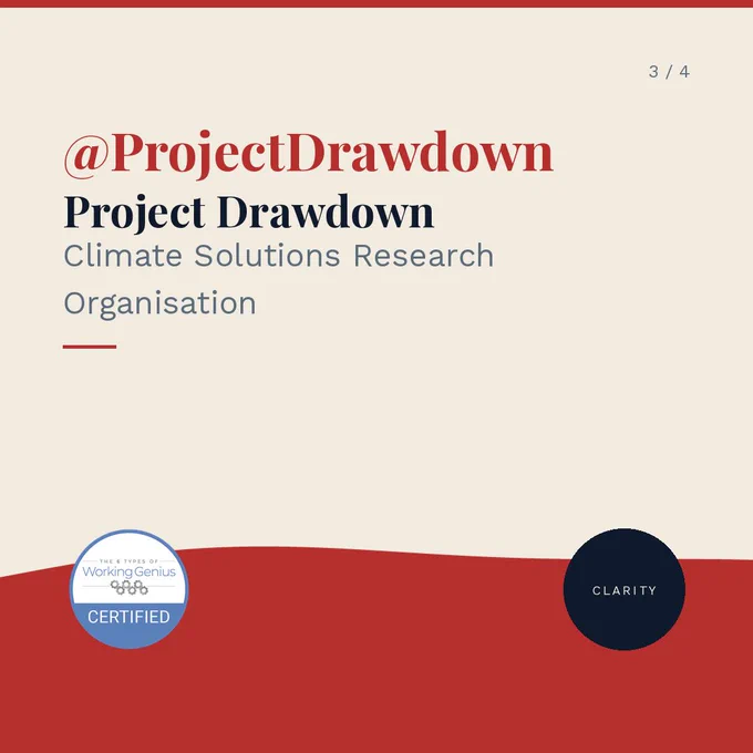 Project Drawdown @ProjectDrawdown