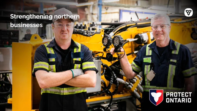 Shareable copy: Strengthening northern businesses

Alt text: Employees in a mining machinery manufacturing facility.