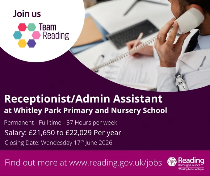 Receptionist/Admin Assistant - Whitley Park Primary and Nursery School