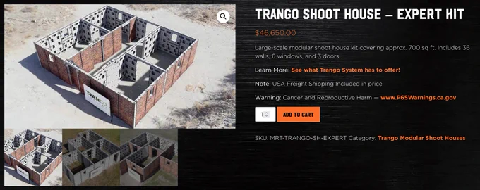 screenshot of trango shoot house expert kit