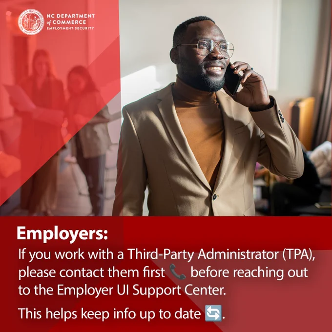 Employers: If you work with a Third-Party Administrator, please contact them first before reaching out to the UI Employer Support Center. This helps keep info up to date.