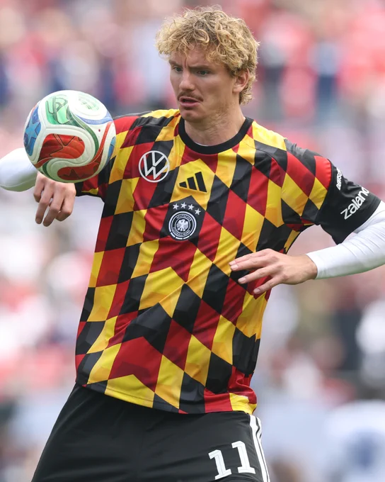 Nick Woltemade in action for Germany.