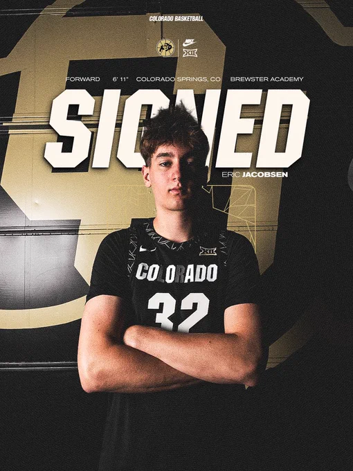 SIGNED: Eric Jacobsen 6'11" Forward
Colorado Springs, CO
Brewster Academy 