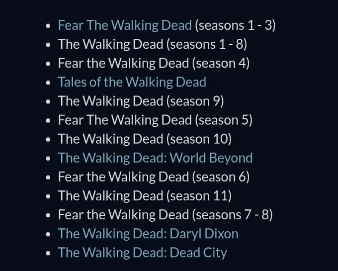 Chronological order