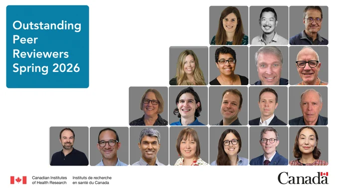 Outstanding peer reviewers Spring 2026 - with tiled head shots of featured peer reviewers
