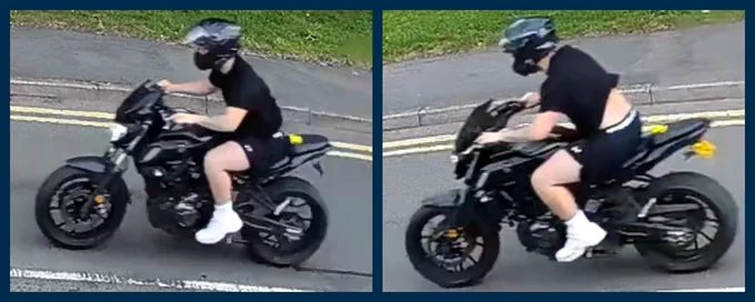 Image of motorcyclist police want to speak to
