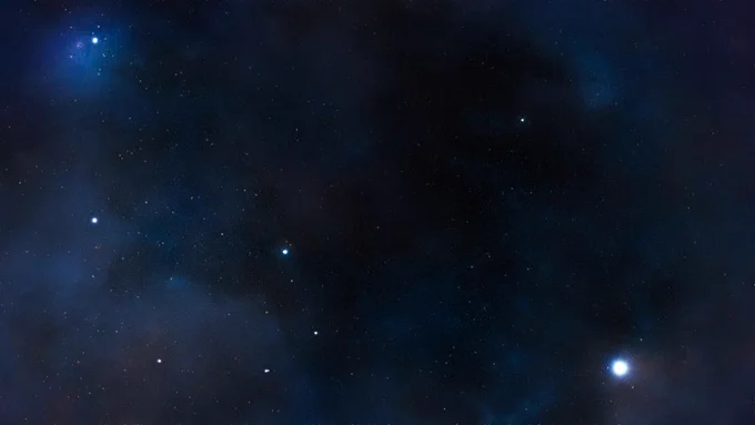 Beautiful view of a starry night sky featuring the Orion constellation and a vibrant cosmic background.