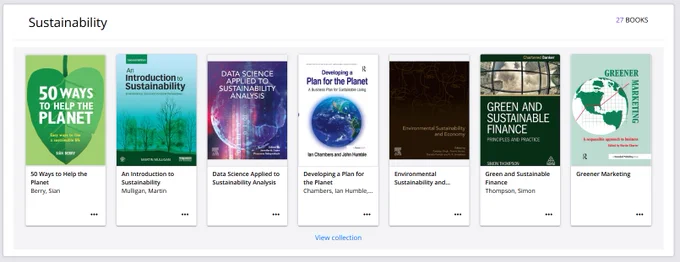 sustainability book covers from Kortext including 50 Ways to help the planet