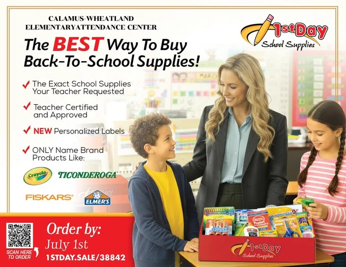 First Day School Supplies 