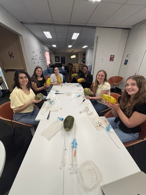 Medical students from the University of Toronto during a manual vacuum aspiration (MVA) workshop.