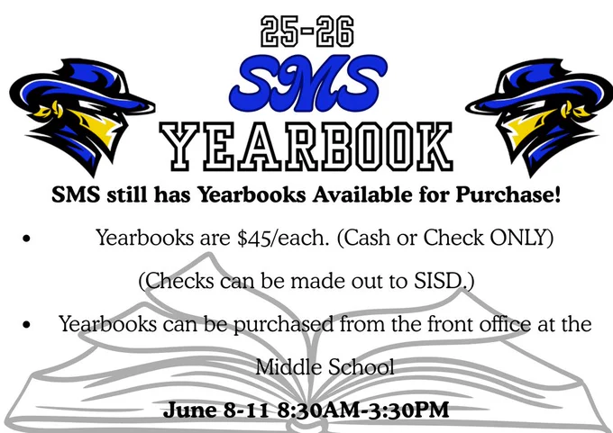 SMS Yearbooks Available for Purchase