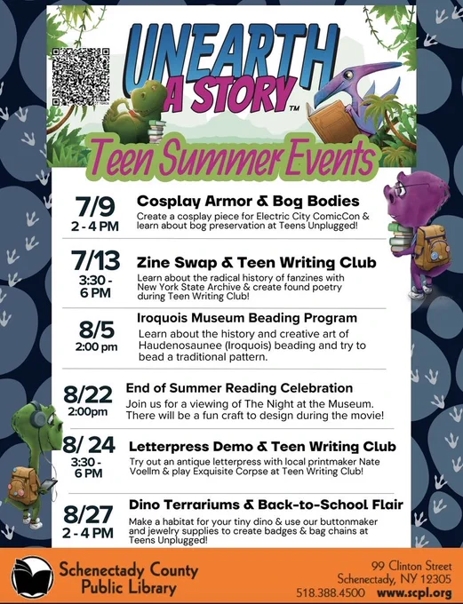 Flyer:  Schenectady County Public Library Summer Events