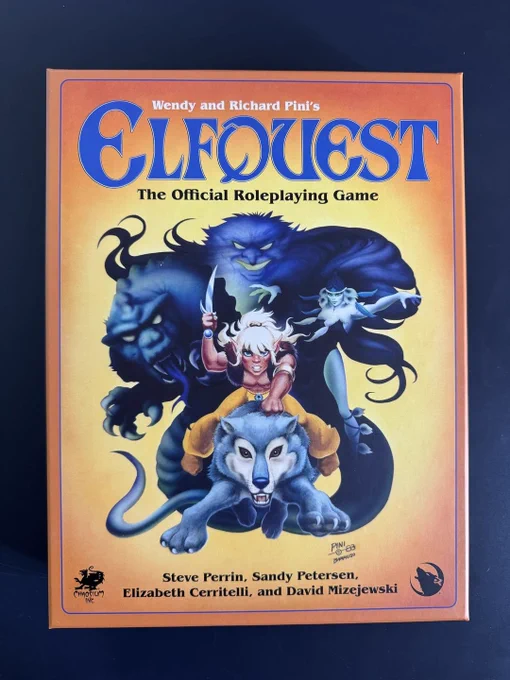 Attention RPG fans: Chaosium Inc. will be releasing the 40th Anniversary Deluxe Edition of the classic ElfQuest Roleplaying Game to the public in July! 
(Note: Shipping to Kickstarter backers has pretty much wrapped. There are still a handful of backers who haven't responded to emails and/or had their payment method declined. If you haven't gotten your game yet, reach out to Chaosium ASAP.) 
