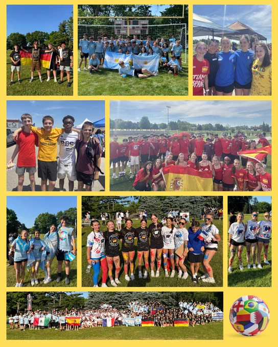 Middle school World Cup soccer game photo collage.