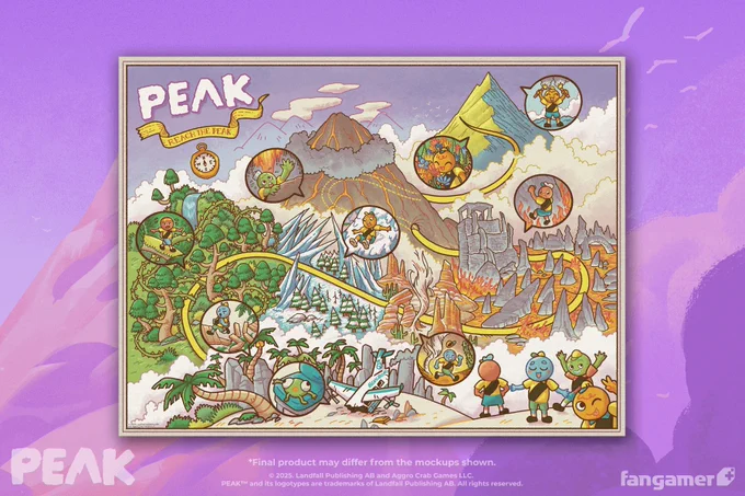 An image showing the entirety of the PEAK poster described in the previous image, which is cropped tightly near the logo and compass. 