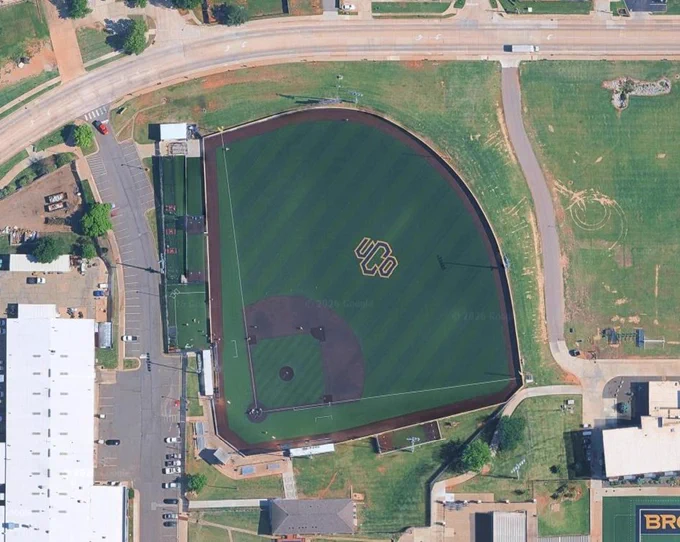 Aerial image of the ballpark from Google Earth