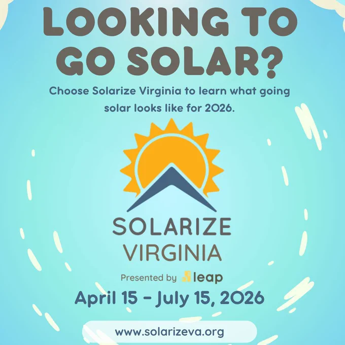 Looking to go solar? Choose Solarize Virginia to learn what going solar looks like for 2026. 