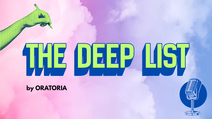 Oratoria is looking for small press or indie published authors for their new podcast & interview series - The Deep List.
Building the list and you can add your name - https://forms.gle/BJN6AkJpwEsmczc9A

#writingcommunity #indiepress #smallpress #bookpodcast #indieauthors #indiepublishers