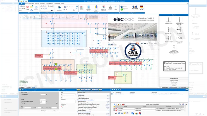 👨‍🔧 Trace Software elec calc 2026.0.483.1 

🗓️ Build Date: 7th June, 2026

• Real-Time Multi-Standard HV/LV Calculation Engine
• Freehand Single-Line Diagram Entry with IntelliSense 
• Arc Flash Incident Energy Analysis & PPE Label Generation
• Protection Selectivity, Coordination & Cascading Analysis
===========================
📥 Download Now: https://www.civilsolution.in/courses/elec-calc-202604831-6a2845f927c714e233f24ac4
===========================
👷🏻‍♂️ Visit for More: https://www.civilsolution.in/


#eleccalc #tracesoftware #electricalengineering #electricaldesign #powersystems #mepengineering #engineeringsoftware #engineeringtools #engineeringvisuals #powerdistribution #electricalprojects #cablesizing #energyengineering #engineeringtechnology