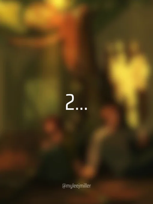 Graphic captioned "2..." with a slightly less blurred picture as the background.