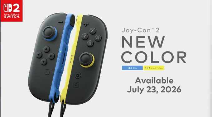 Switch 2 new color joycons, which is mostly the black version with the straps in a different color