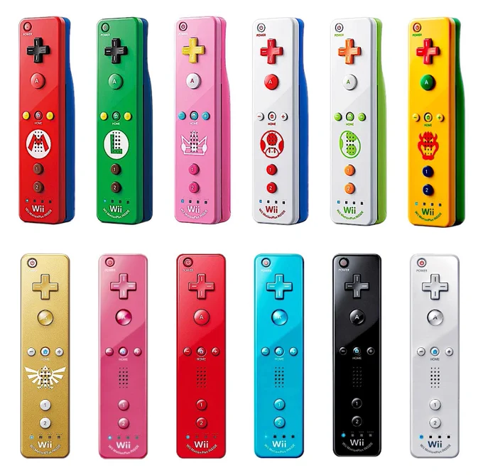 Various Wii color controllers 