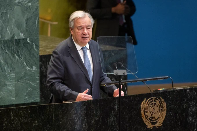 UN Secretary-General delivers remarks during the opening session of COSP19 in the General Assembly Hall.