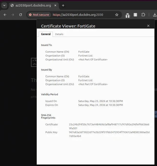 Unidentified botnet C2 trying to hide as FortiGate device