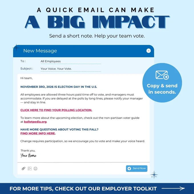 Business Forward Voter Toolkit ready-to-use employer email template