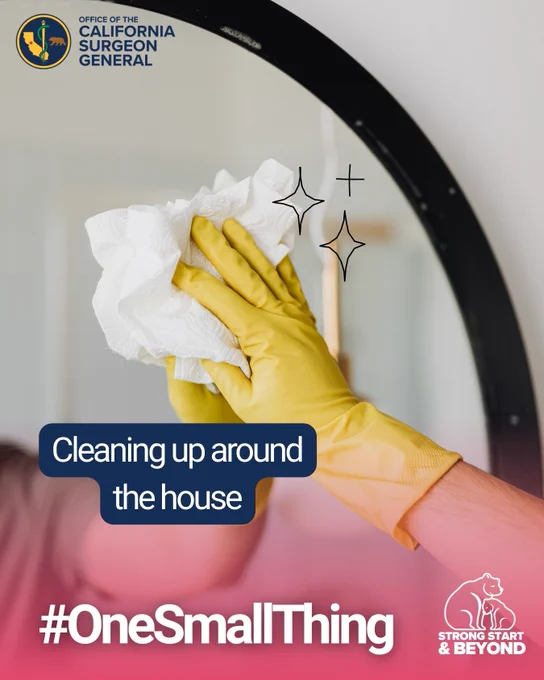 Cleaning up around the house