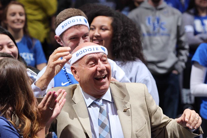 Dick Vitale at Rupp Arena.