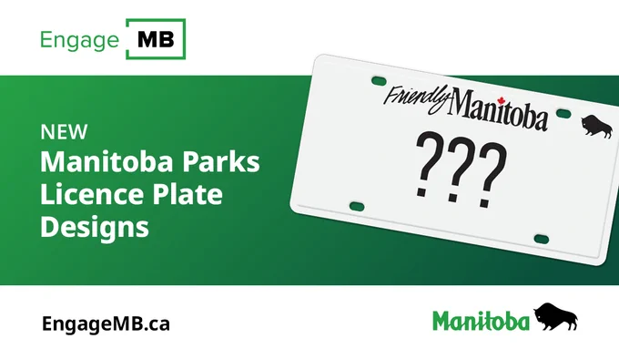 Caption: News Manitoba Parks Licence Plate Designs. EngageMB.ca.