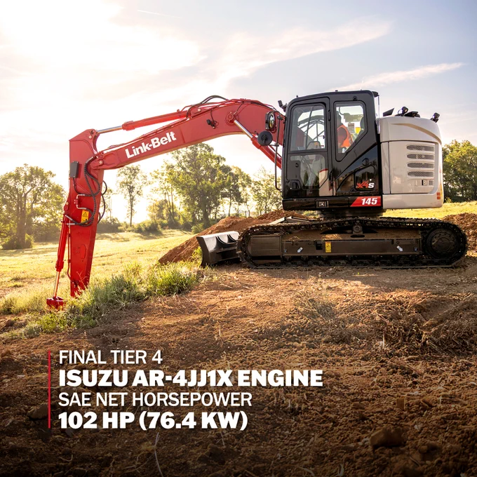 Tackle tight jobs with the Link-Belt 145 X4S. This compact excavator enables quick entry and exits from small spaces, boasting superior cycle times and lower fuel consumption. Perfect for utilities, highway construction, and landscaping.
