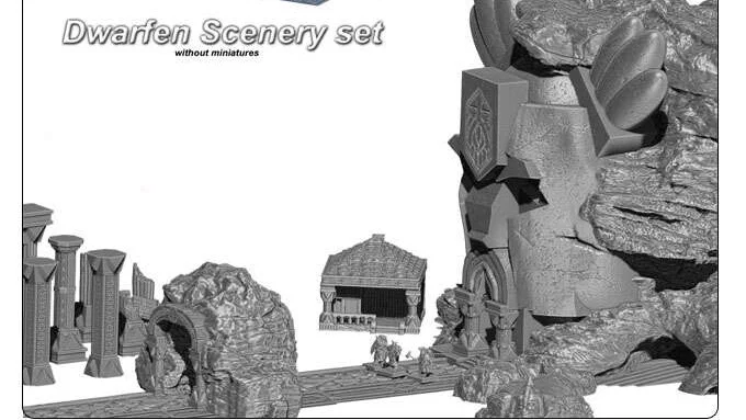 Dwarfen Scenery SET (STL Files)