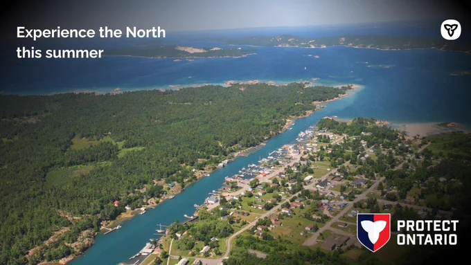 Shareable copy: Experience the North this summer

Alt text: Aerial view of Killarney.