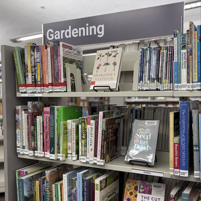 Gardening book collection.