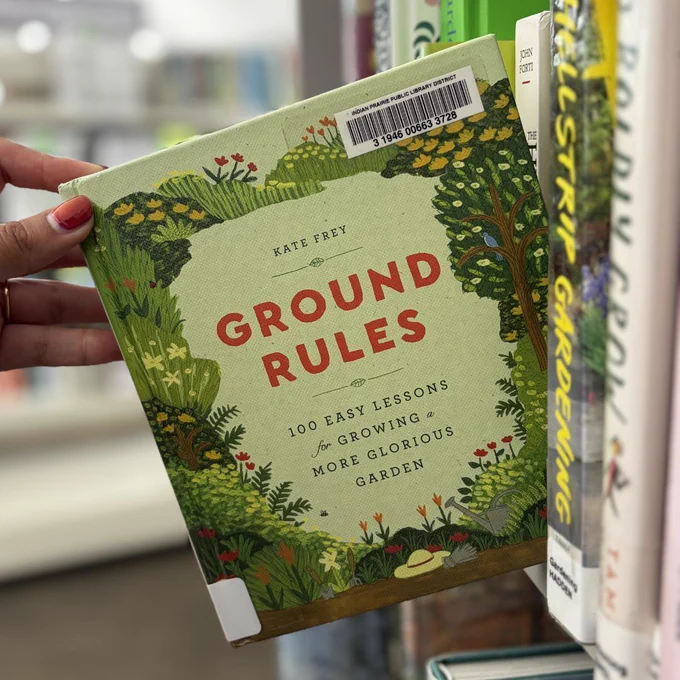 Hand holding Ground Rules by Kate Frey book.