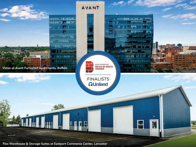 Bringing New Flex Solutions to Buffalo: We’re proud that Uniland's Vistas at Avant Furnished Apartments and Flex Warehouse & Storage Suites at Eastport Commerce Center have been named finalists for Buffalo Business First’s Brick by Brick Awards.
From short-term, upscale living in downtown Buffalo to flexible industrial space for growing businesses, these projects reflect how we’re innovating to meet evolving market needs.
Learn more: https://uniland.com/buffalo-bxb-awards-finalists-2026/