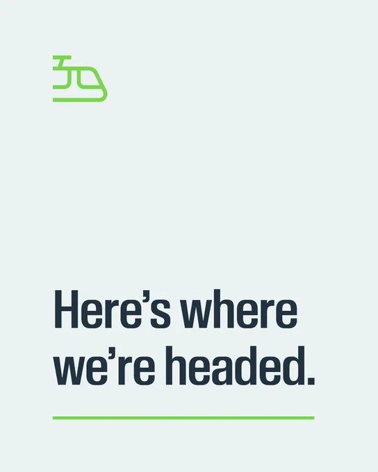 Text on a simple background reads “Here’s where we’re headed.” 